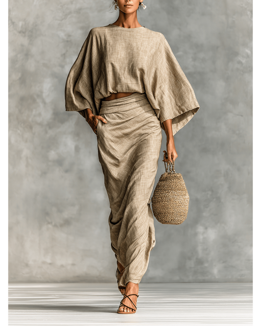 Paula Skirt and Long-Sleeve Top Set
