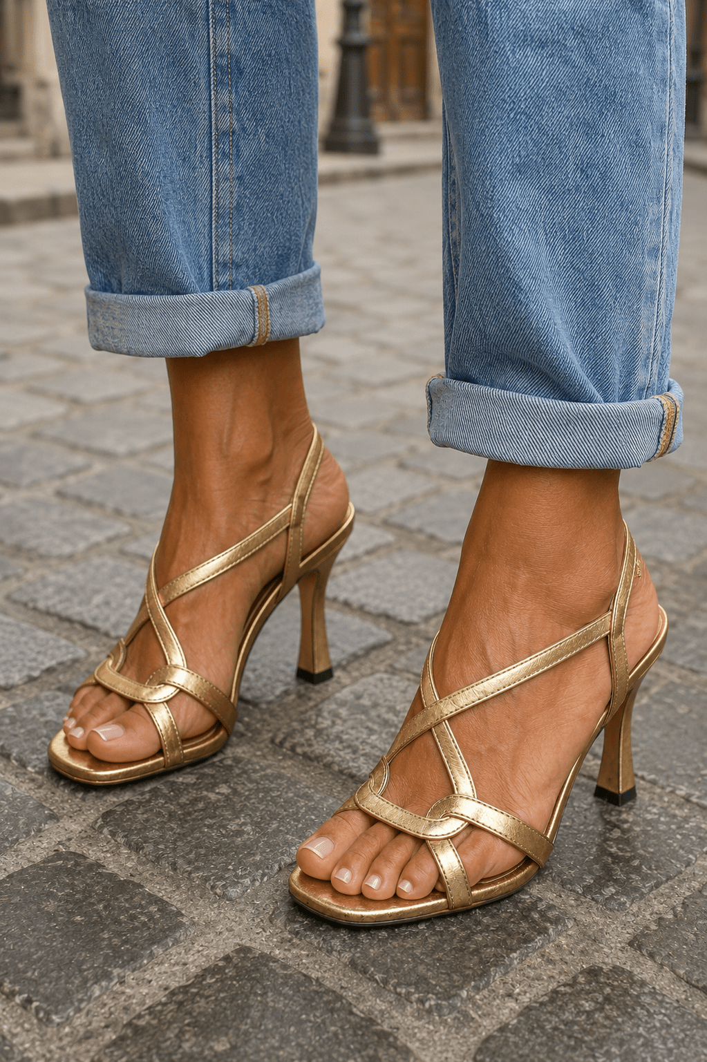 Elisabeth | Golden Sandals: Summer Charm