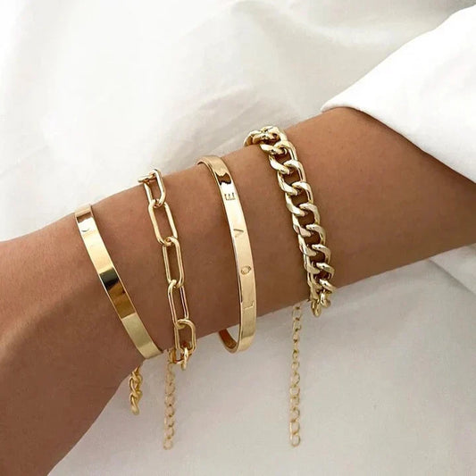 Élan Mercer White Gold Bracelet Set