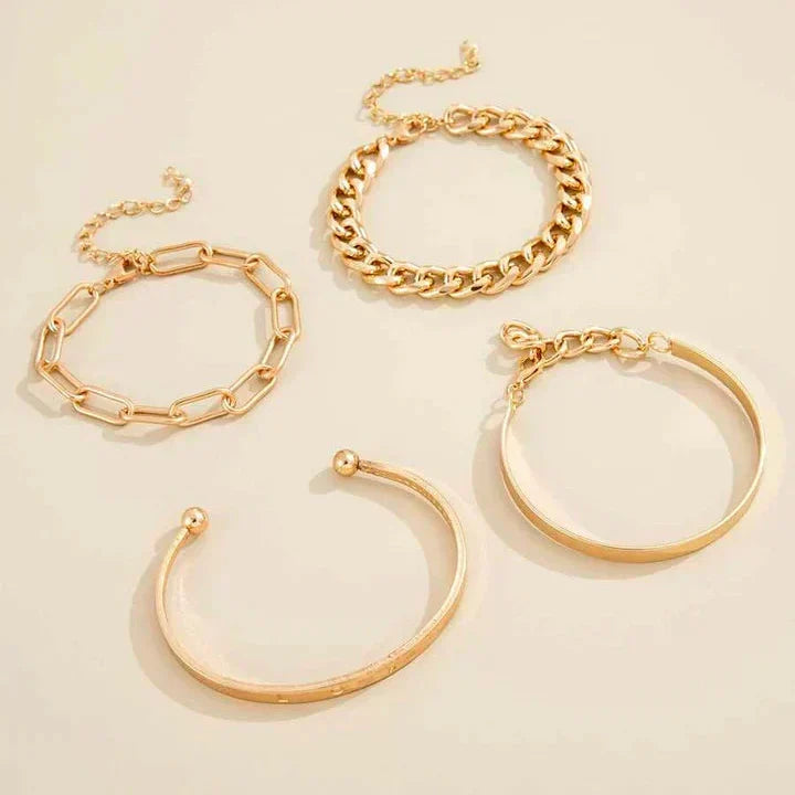 Élan Mercer White Gold Bracelet Set