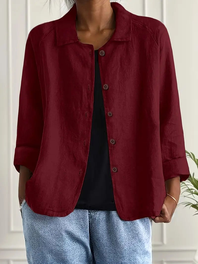 Bathilda | Wine Red Blouse